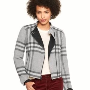 GAP Moto Wool Blend Biker Crop Jacket